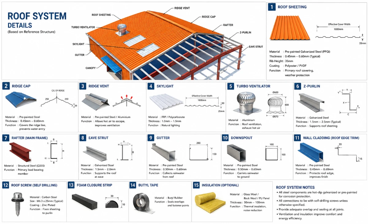 Vikkins roof system