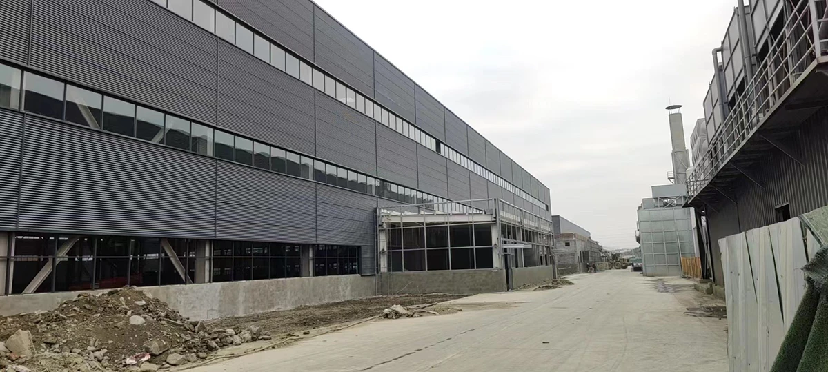 Completed Vikkins steel structure industrial building assembled on site by a local team